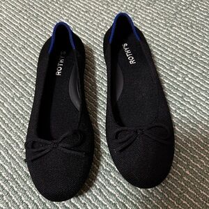 Rothy's Black and Blue Bow Flats